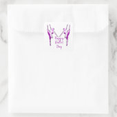 Froher Tag des Balletts Quadratischer Aufkleber (Tasche)
