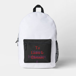 Froher Unabhängigkeitstag rot blau Name Datum einf Bedruckter Rucksack