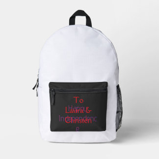 Froher Unabhängigkeitstag rot blau Name Datum einf Bedruckter Rucksack