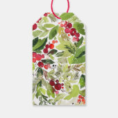 Froher Urlaub Aquarell Blumenunternehmen Geschenkanhänger (Rückseite)