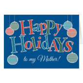 Froher Urlaub für Mutter, farbenfrohe Bausteine (Vorderseite (Horizontal))