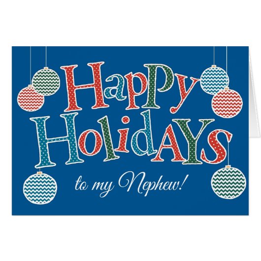 Froher Urlaub für Nephew, bunte Bauern (Vorderseite (Horizontal))