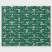 Froher Urlaub Text mit Lebkuchen Männer Geschenkpapier (Flach)