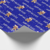 Froher Urlaub Text mit Lebkuchen Männer Geschenkpapier (Ecke)