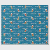 Froher Urlaub Text mit Lebkuchen Männer Geschenkpapier (Flach)