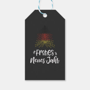 Froher Weihnachtsbaum mit deutscher Flagge Geschenkanhänger