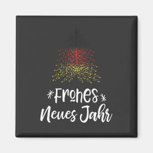 Froher Weihnachtsbaum mit deutscher Flagge Magnet