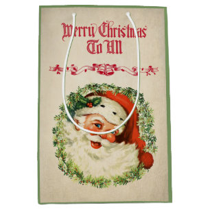 Froher Weihnachtsmann Frohe Weihnachten an Alle! Mittlere Geschenktüte