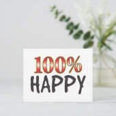 Frohes 100 Prozent Postkarte (Stehend Vorderseite)