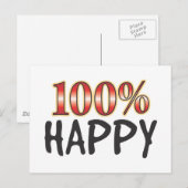 Frohes 100 Prozent Postkarte (Vorne/Hinten)