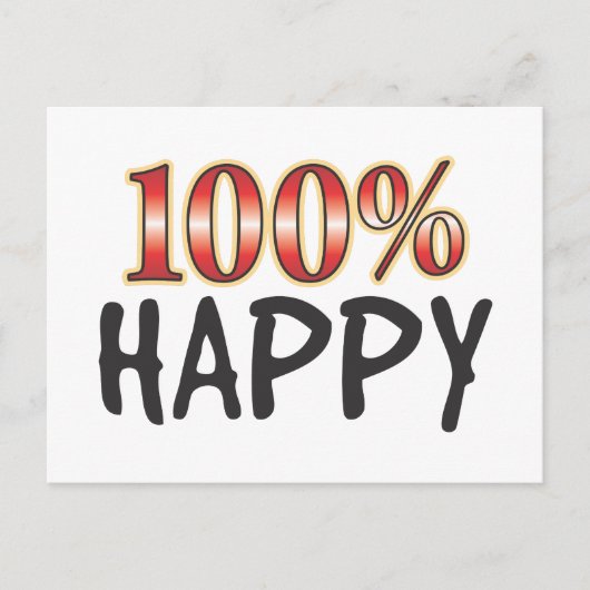 Frohes 100 Prozent Postkarte (Vorderseite)