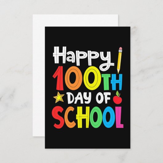 Frohes 100. Schullehrer Rainbow (Vorne/Hinten)