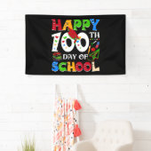 Frohes 100. Schullehrer Rainbow Banner (Insitu)