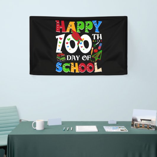 Frohes 100. Schullehrer Rainbow Banner (Messeveranstaltung)