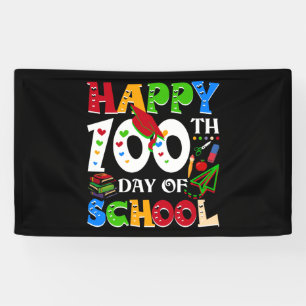 Frohes 100. Schullehrer Rainbow Banner