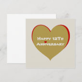 Frohes 12. Jubiläum (Vorne/Hinten)