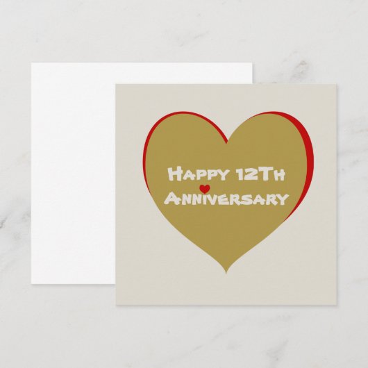 Frohes 12. Jubiläum (Vorne/Hinten)