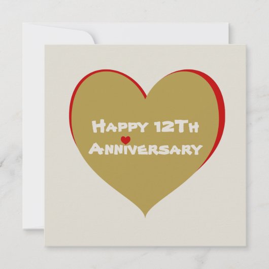 Frohes 12. Jubiläum (Vorderseite)