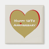 Frohes 12. Jubiläum Magnet (Vorne)