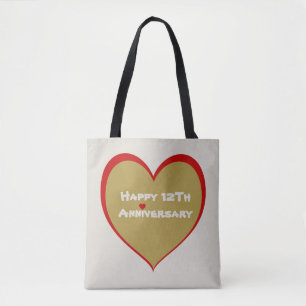 Frohes 12. Jubiläum Tasche