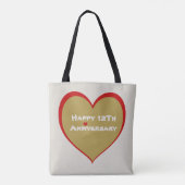 Frohes 12. Jubiläum Tasche (Rückseite)