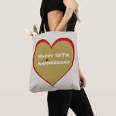 Frohes 12. Jubiläum Tasche (Von Nahem)