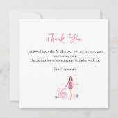 Frohes 16 . Geburtstag, 16. Geburtstag Dankeskarte (Vorderseite)