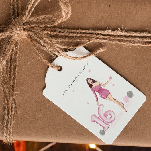 Frohes 16 . Geburtstag, 16. Geburtstag Geschenkanhänger