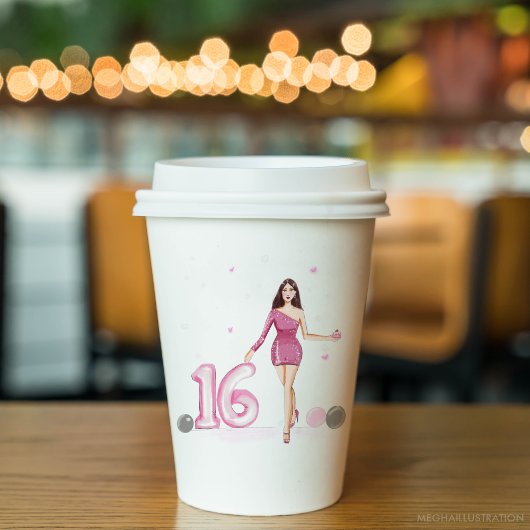 Frohes 16 . Geburtstag, 16. Geburtstag Pappbecher