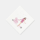 Frohes 16 . Geburtstag, 16. Geburtstag Serviette (Ecke)