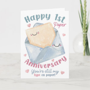 Frohes 1. Papierhochzeit-Jubiläum – Du bist immer Karte