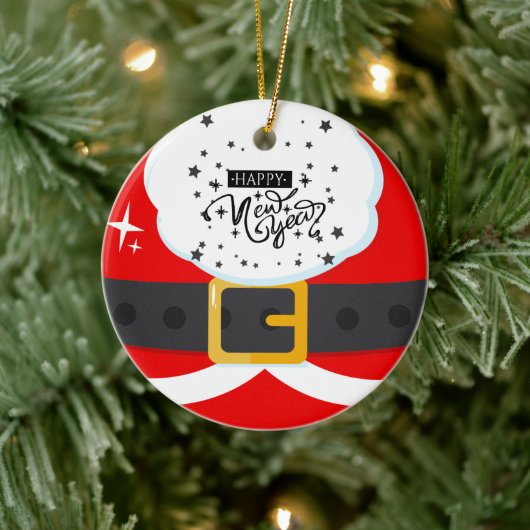 Frohes 2023 Neujahr Weihnachtsmann Anzug Ornament (Baum)