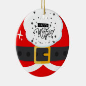Frohes 2023 Neujahr Weihnachtsmann Anzug Ornament (Rechts)