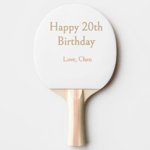 frohes 20. Geburtstag grün orange pastell Name Dat Tischtennis Schläger