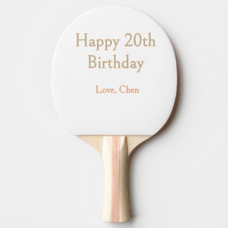 frohes 20. Geburtstag grün orange pastell Name Dat Tischtennis Schläger