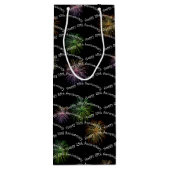 Frohes 25-jähriges Feuerwerk Weinbeutel Geschenktüte Für Weinflaschen (Rückseite)