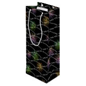 Frohes 45-jähriges Feuerwerk Weinbeutel Geschenktüte Für Weinflaschen (Rückseite Schrägansicht)