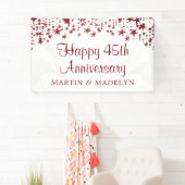 Frohes 45-jähriges Ruby Glitzer Stars Banner (Insitu)