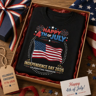 Frohes 4. Juli 2026 Unabhängigkeitstag Feuerwerk T-Shirt