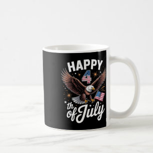 Frohes 4. Juli-Adler-Flagge-USA-Unabhängigkeit Kaffeetasse