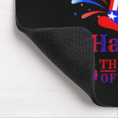 Frohes 4. Juli Amerika feiert Freiheit  Mousepad (Ecke)