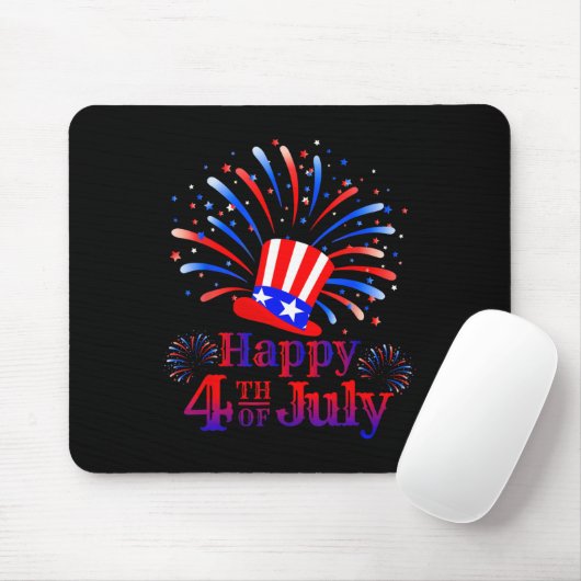 Frohes 4. Juli Amerika feiert Freiheit Mousepad (Mit Mouse)
