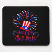 Frohes 4. Juli Amerika feiert Freiheit Mousepad (Vorne)