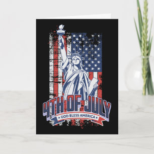 Frohes 4. Juli Amerikanische Flagge Patriotische U Karte