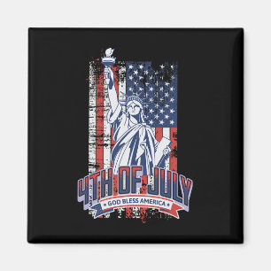 Frohes 4. Juli Amerikanische Flagge Patriotische U Magnet