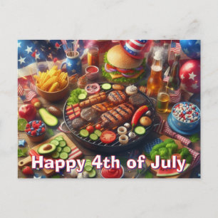 Frohes 4. Juli BBQ Postkarte