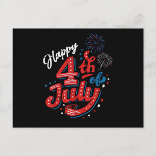 Frohes 4. Juli Cool Independence Day Patriotisch Feiertagspostkarte