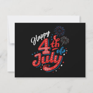Frohes 4. Juli Cool Unabhängigkeitstag Patriotisch Feiertagskarte