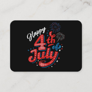 Frohes 4. Juli Cool Unabhängigkeitstag Patriotisch Visitenkarte