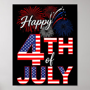Frohes 4. Juli, cooler Unabhängigkeitstag, patriot Poster